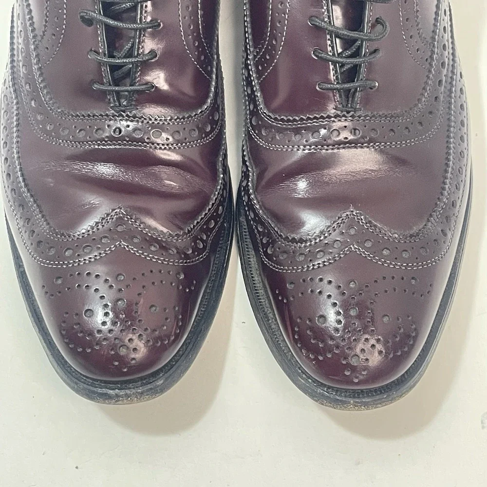 Allen‎ Edmonds Men's Mcallister Wingtip Oxford 10 B Burgundy